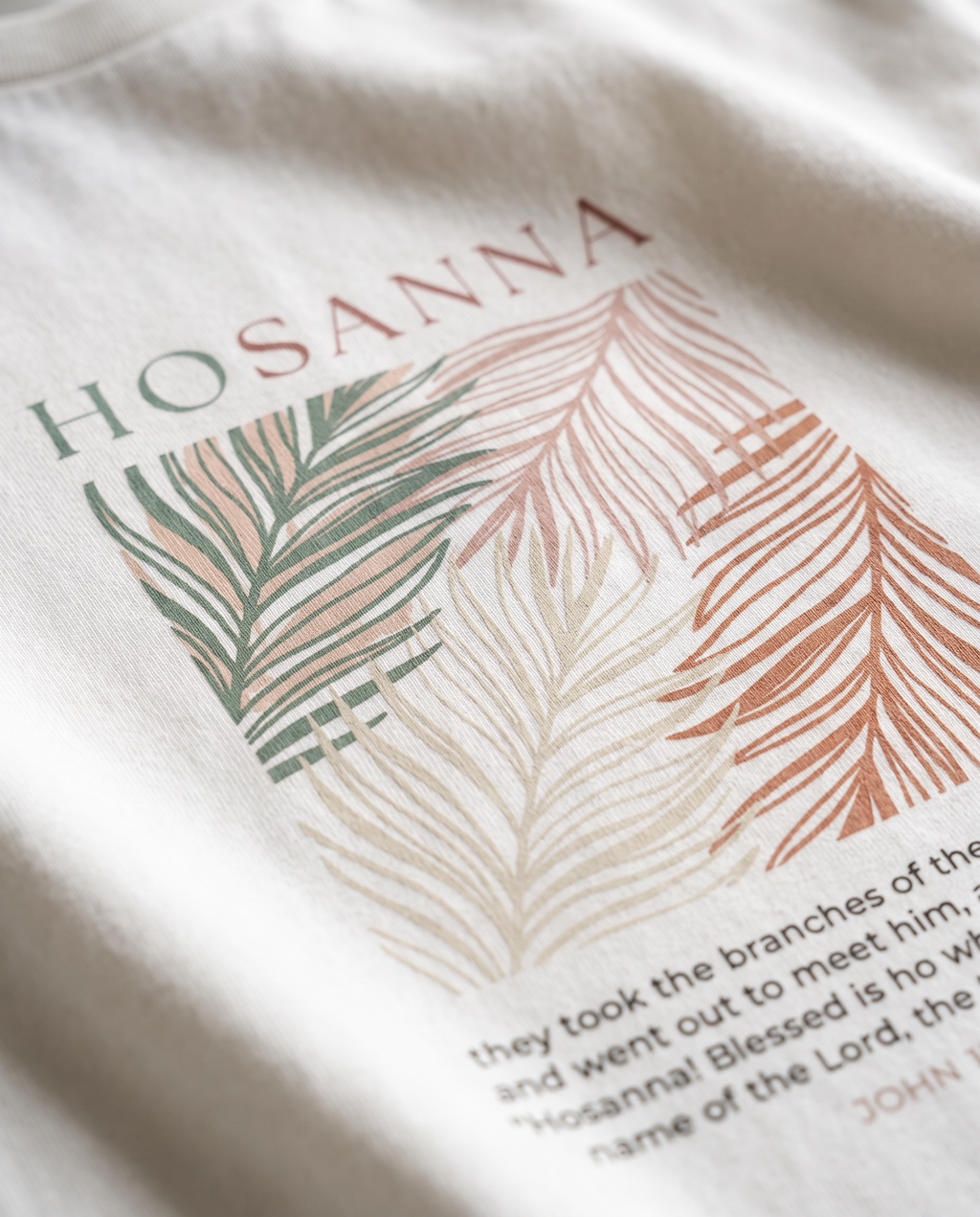 Hosana ao Rei — detalhe da estampa