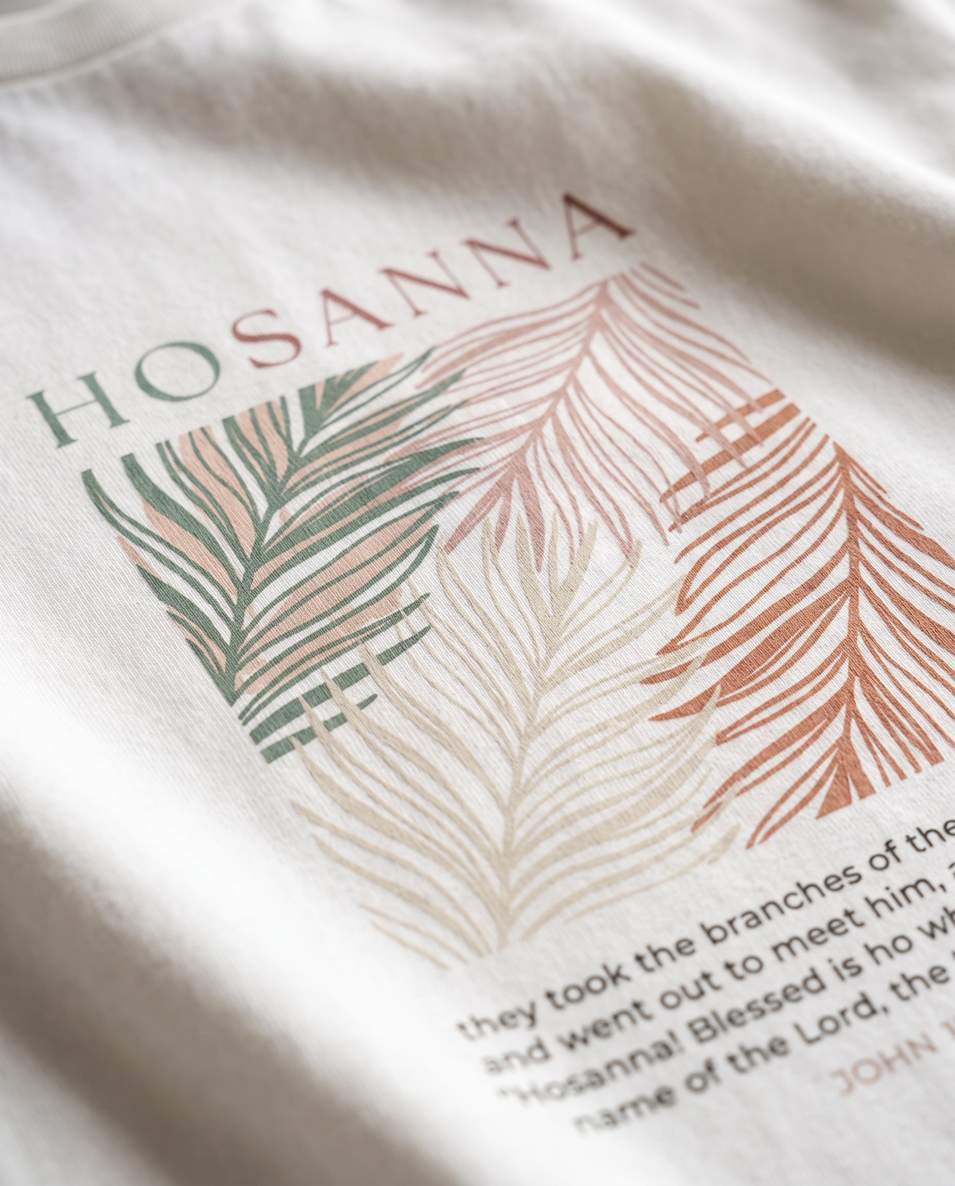 Hosana ao Rei — detalhe da estampa